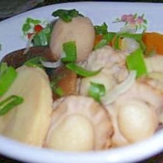 和風野菜とホタテの煮物